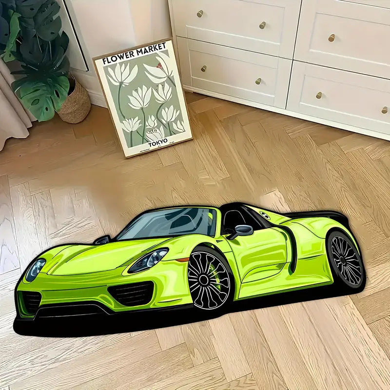 Sports Car-Themed Area Rug
