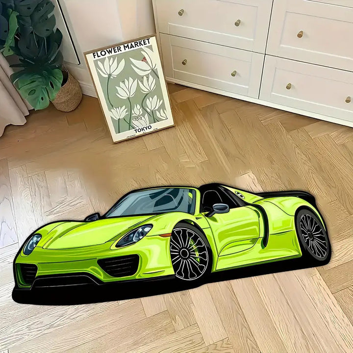 Sports Car-Themed Area Rug