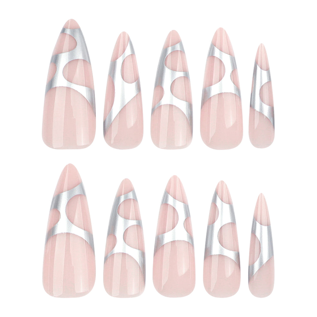 Artful stiletto nails with modern design Kalsten