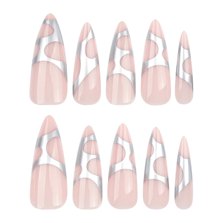 Artful stiletto nails with modern design Kalsten