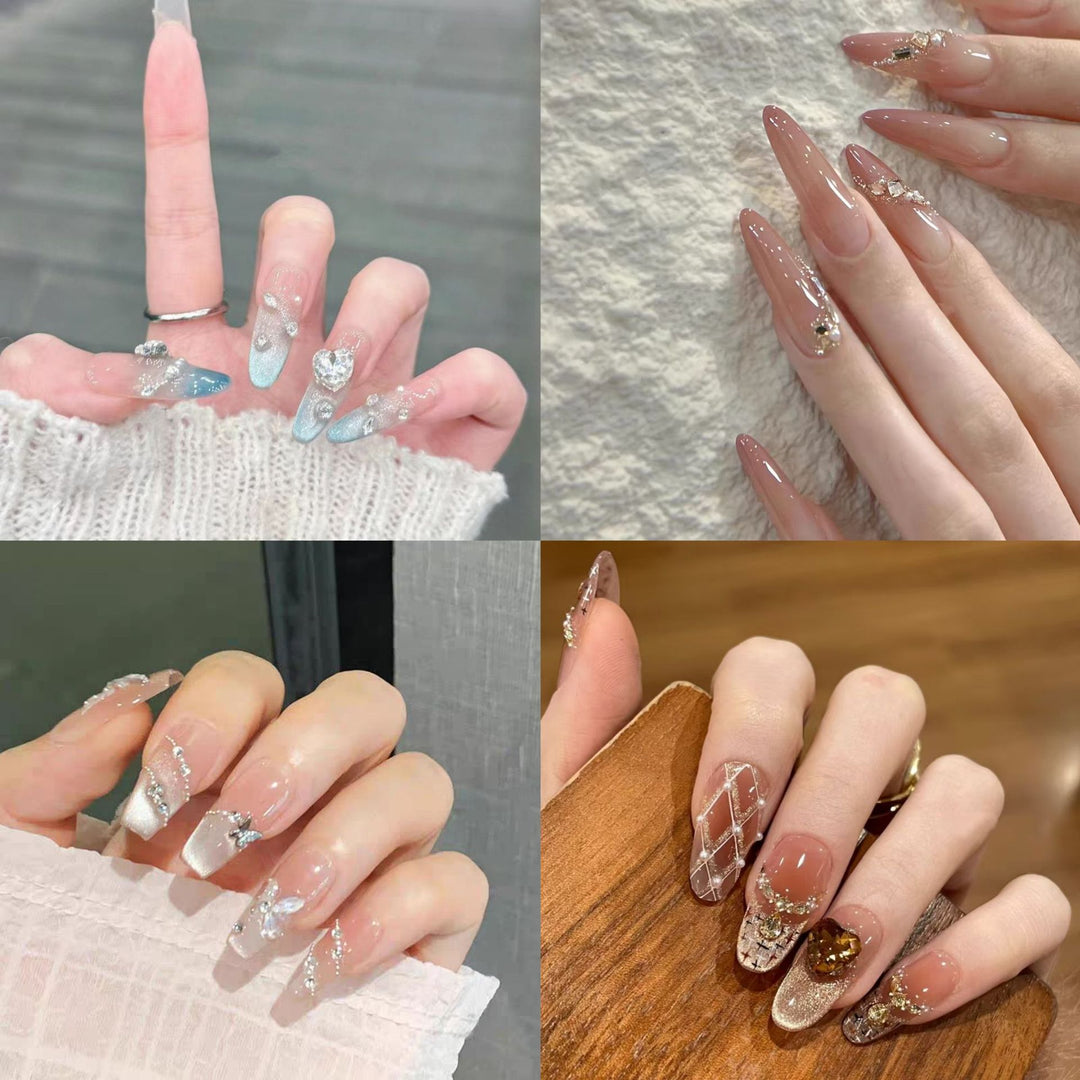 Ombre Long-Stiletto Press-On Nails Set Kalsten