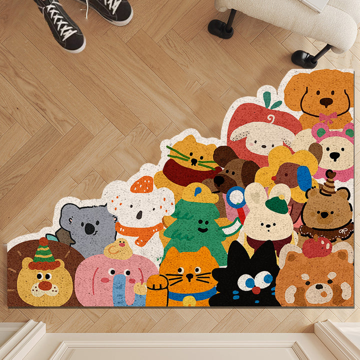 Cute Animals Themed Decorative Area Mat