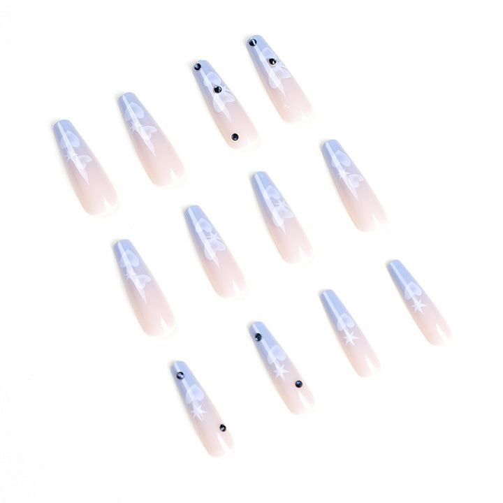 Artificial acrylic nails in modern heart design Kalsten