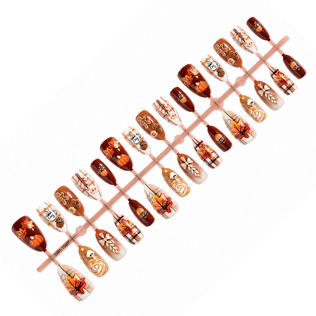 Creative Nail Art Set with Autumn Motifs Kalsten