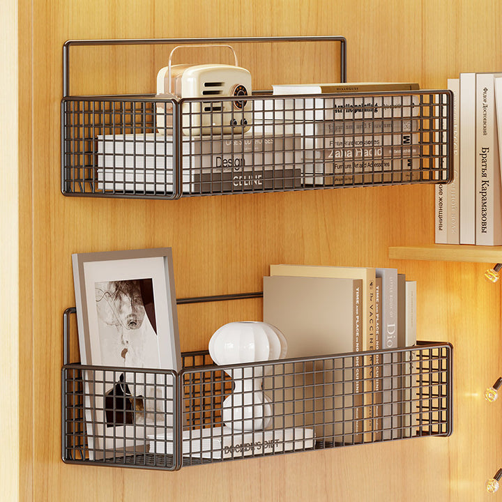 Wall-Mounted Metal Mesh Storage Basket