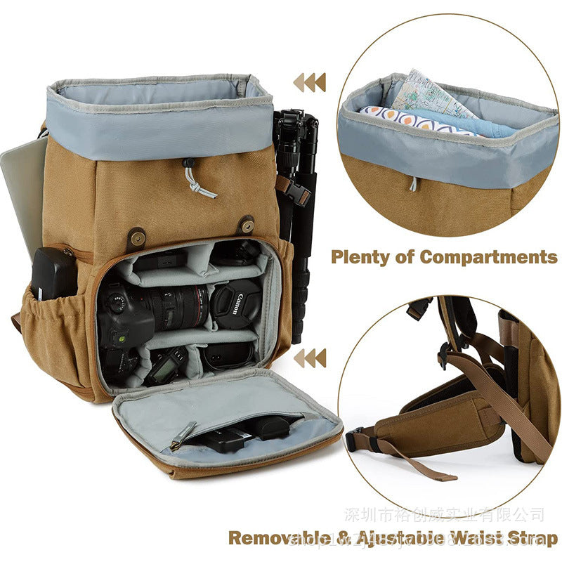 Vintage Canvas Travel Backpack Kalsten
