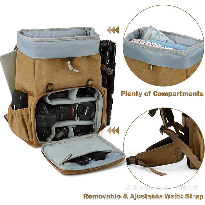 Vintage Canvas Travel Backpack Kalsten