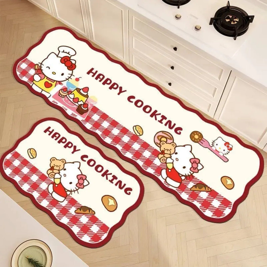 Kitchen-Themed Absorbent Comfort Mat