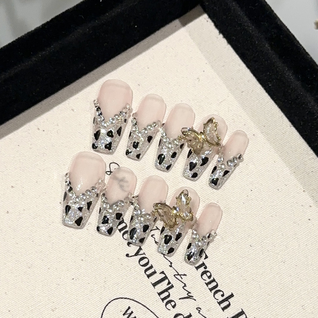 Glamorous Butterfly-Embellished Nail Art Set