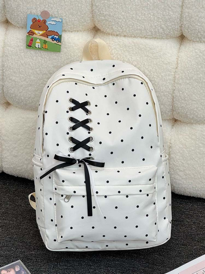 Playful Polka Dot Casual Backpack Kalsten