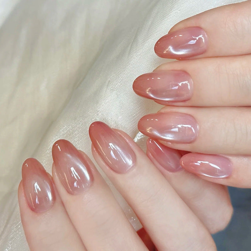Elegant Glossy Coffin Press-On Nails Kalsten
