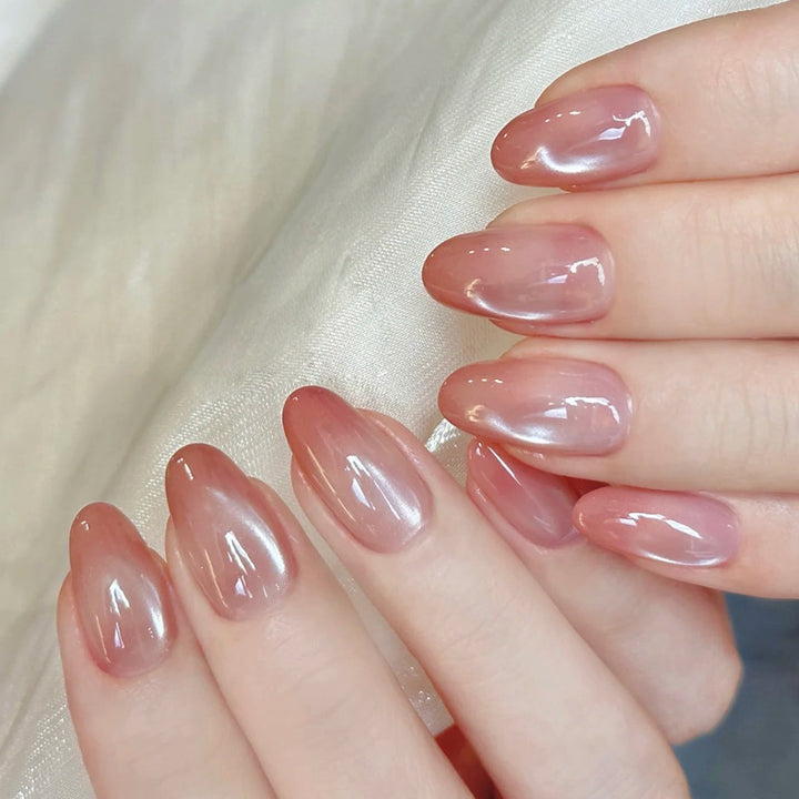 Elegant Glossy Coffin Press-On Nails Kalsten