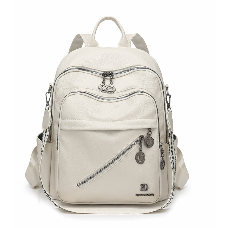 Multi-Compartment Stylish Leather Backpack Kalsten