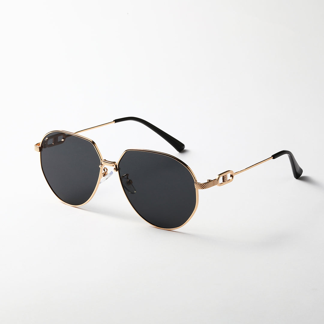 Ladies stylish oval sunglasses with fashionable metal frame Kalsten