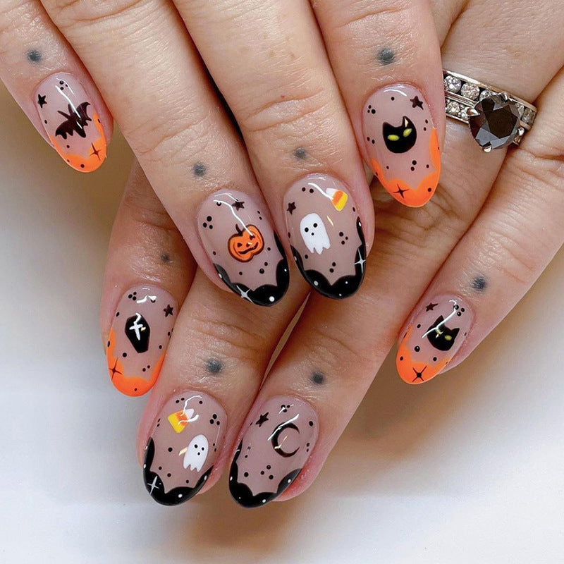 Halloween-Themed Press-On Nail Art Set Kalsten