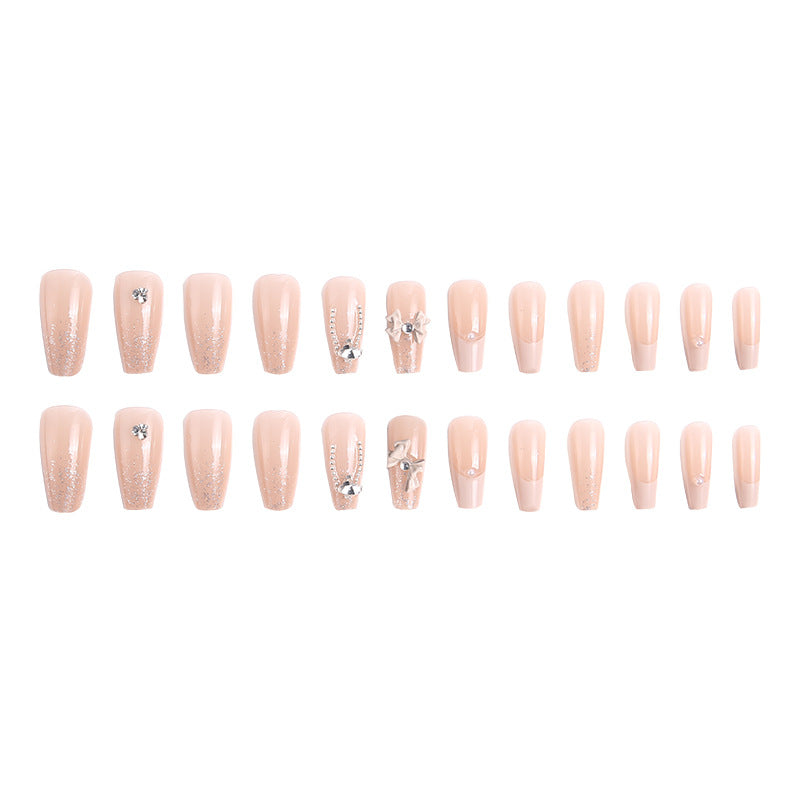 Glamorous artificial nails with glitter design Kalsten