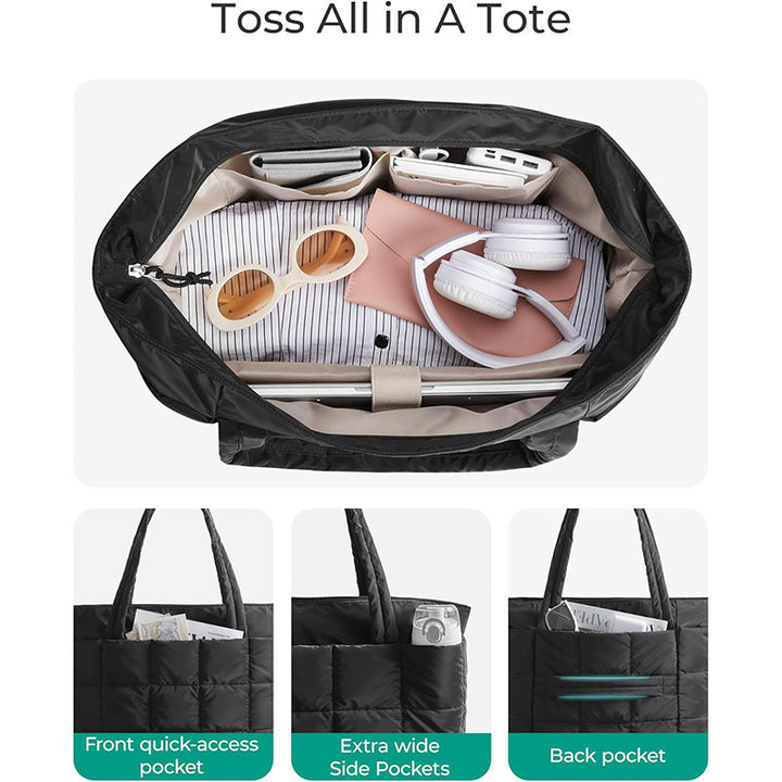 Padded tote bag with comfortable interior organizer Kalsten