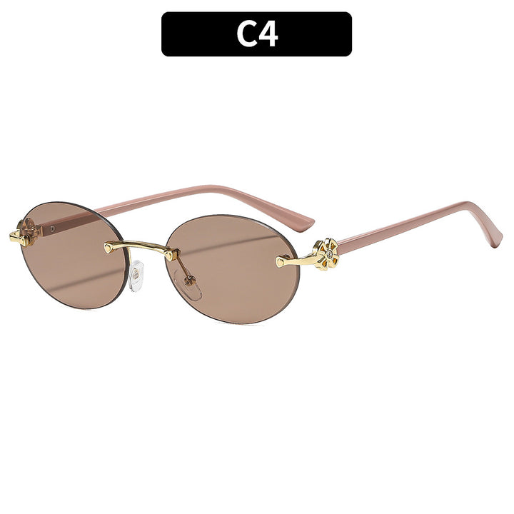 Vintage-Style Oval Sunglasses