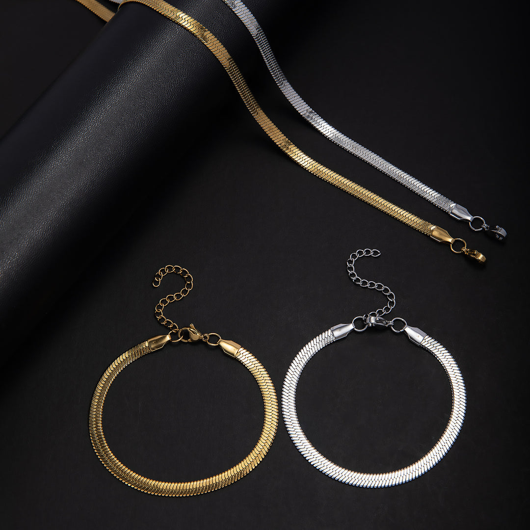 Elegant Herringbone Chain Jewelry Set Kalsten