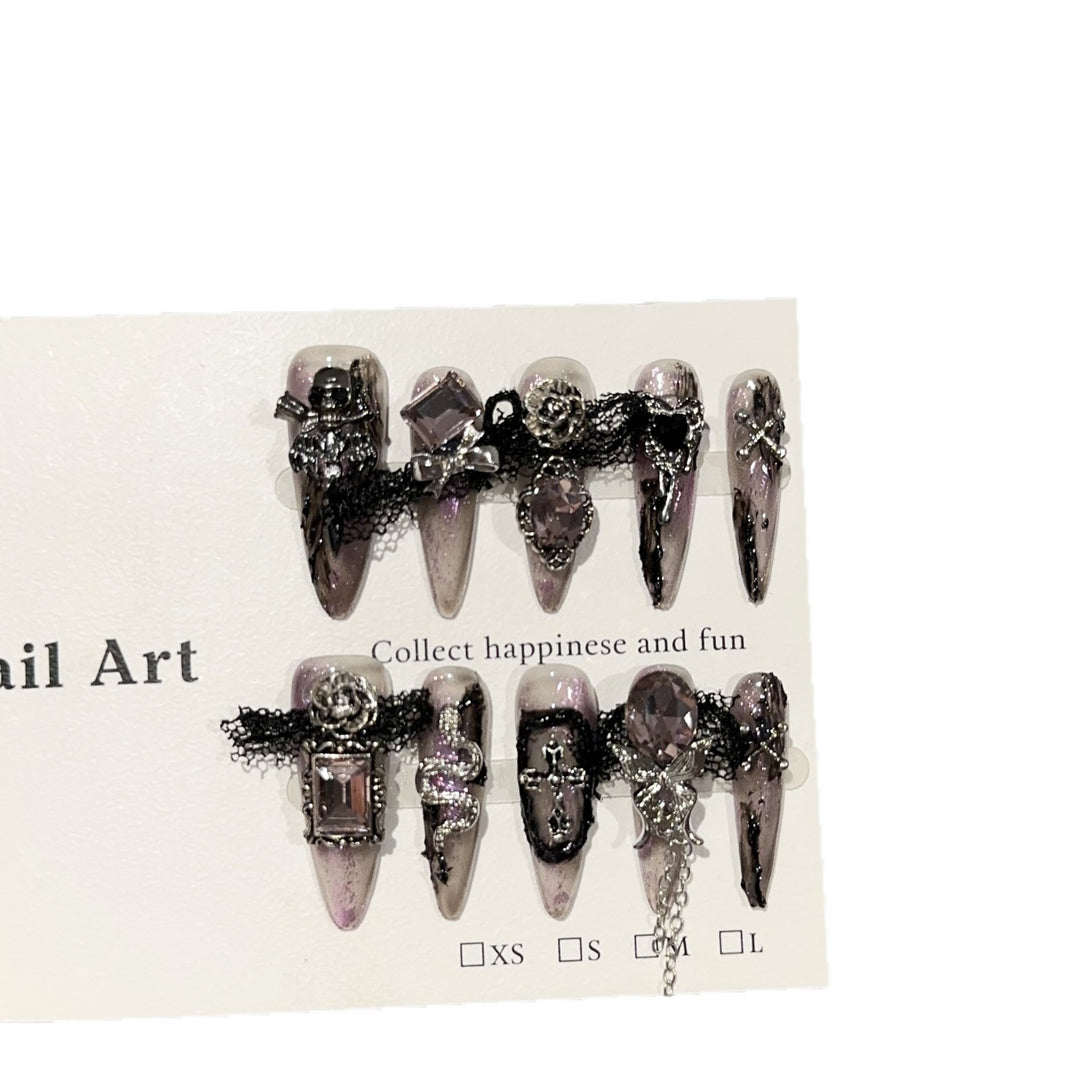 Decorative Gothic-Styled Press-On Nail Set