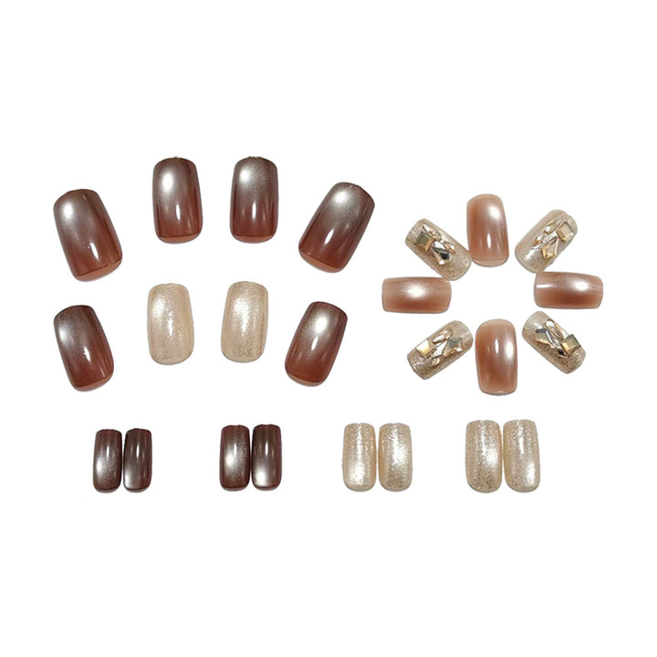 Artificial nails with luxurious glitter finish Kalsten
