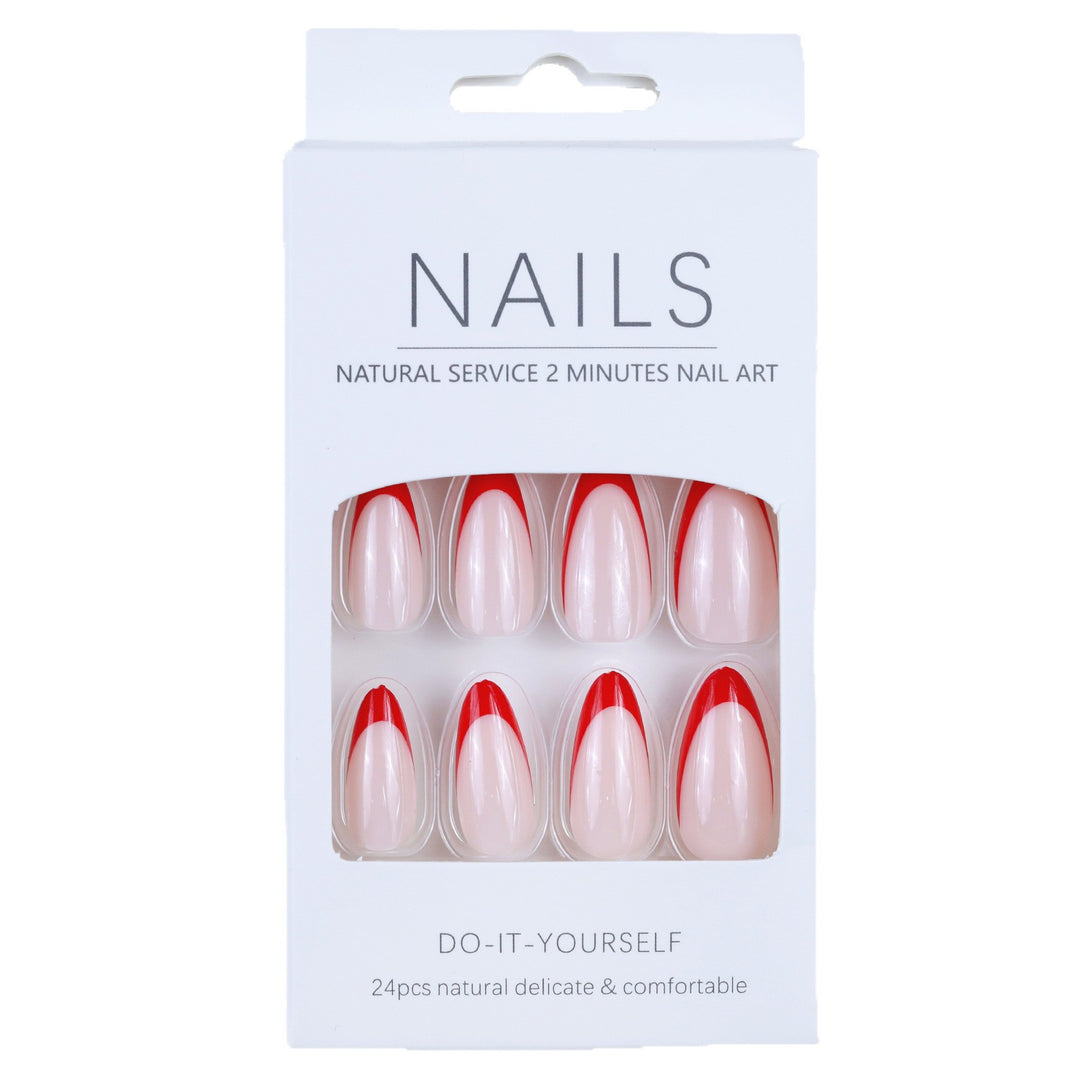 Artificial nails in stylish stiletto design with eye-catching top coat Kalsten