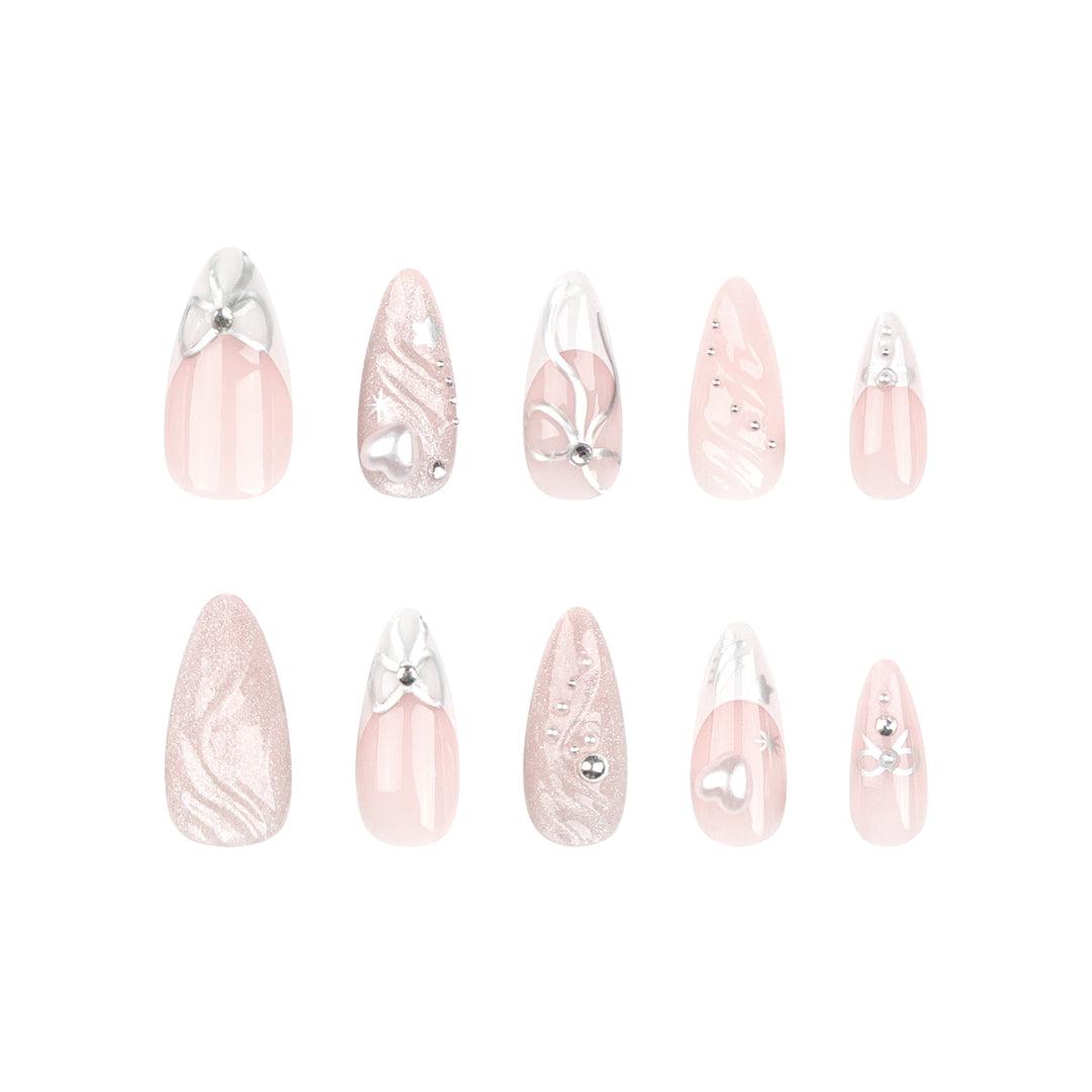 Artful stiletto nails with elegant decoration Kalsten