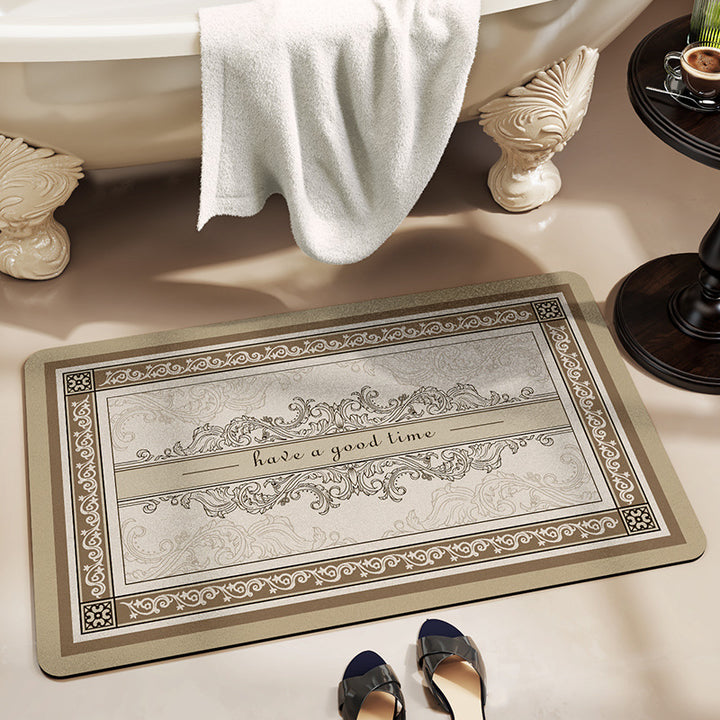 Floral Inspirational Bath Mat