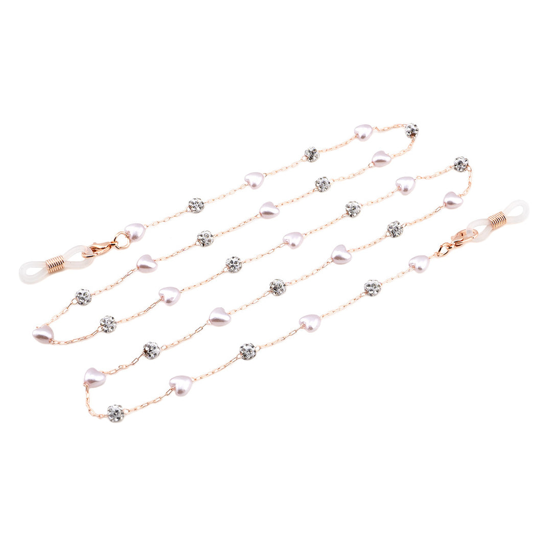 Elegant Crystal and Pearl Eyewear Chain Kalsten