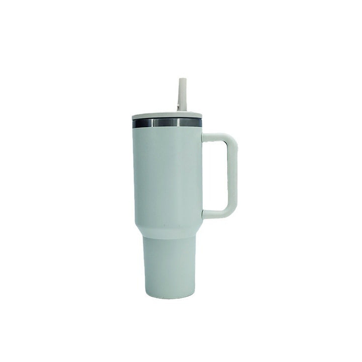 Women's insulated mug with sturdy handle and straw Kalsten