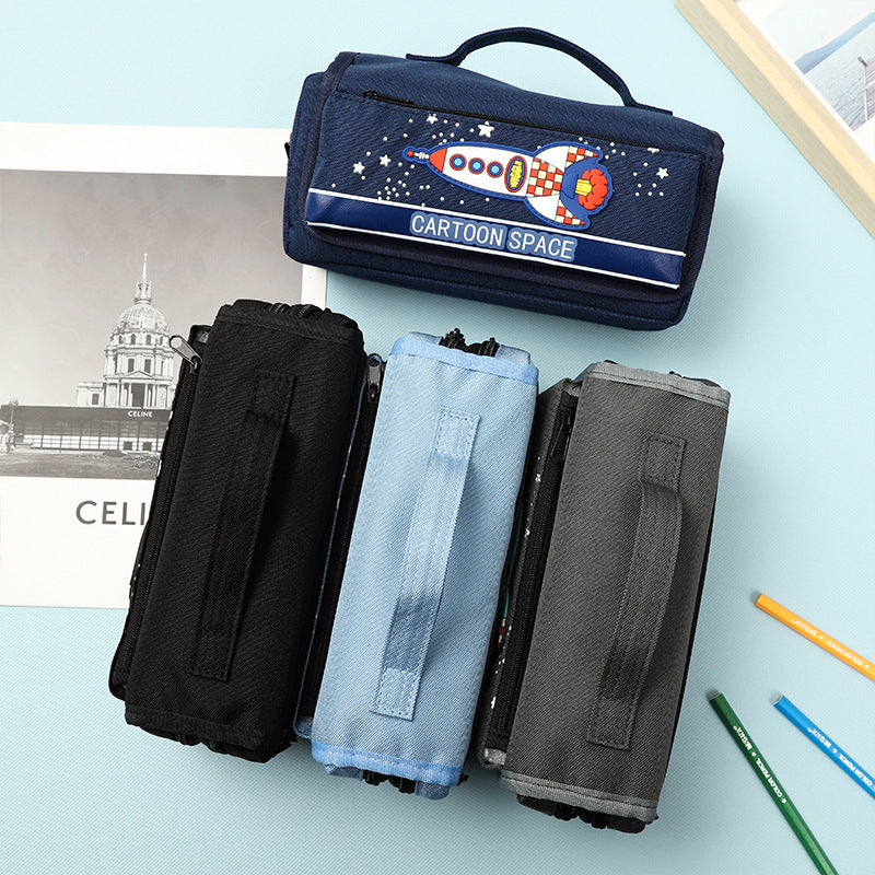 Cartoon-Themed Space Pencil Case