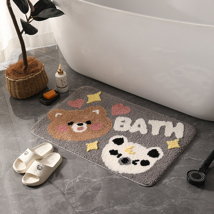 Playful Cartoon Bath Mat Kalsten