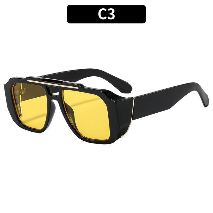 Bold Architectural Shield Sunglasses
