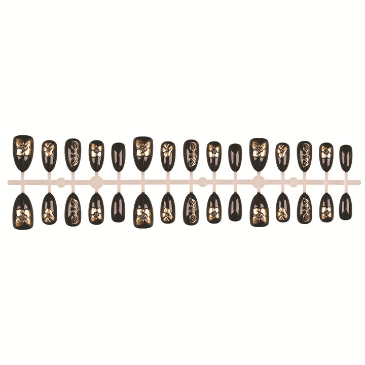 Elegant Floral Design Press-On Nail Set