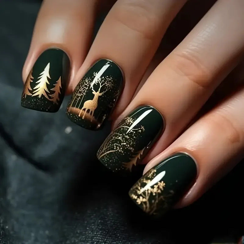 Artistic Winter-Themed Nail Art Kalsten