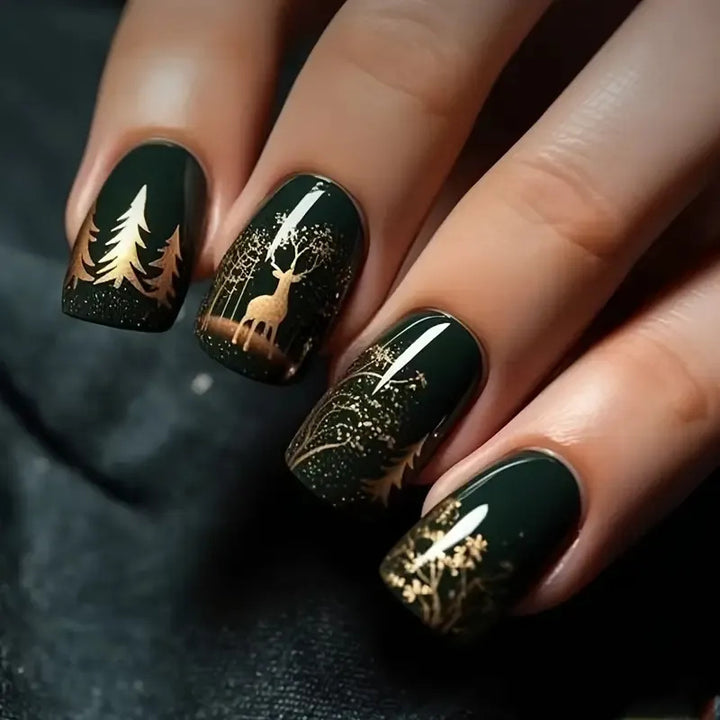 Artistic Winter-Themed Nail Art Kalsten