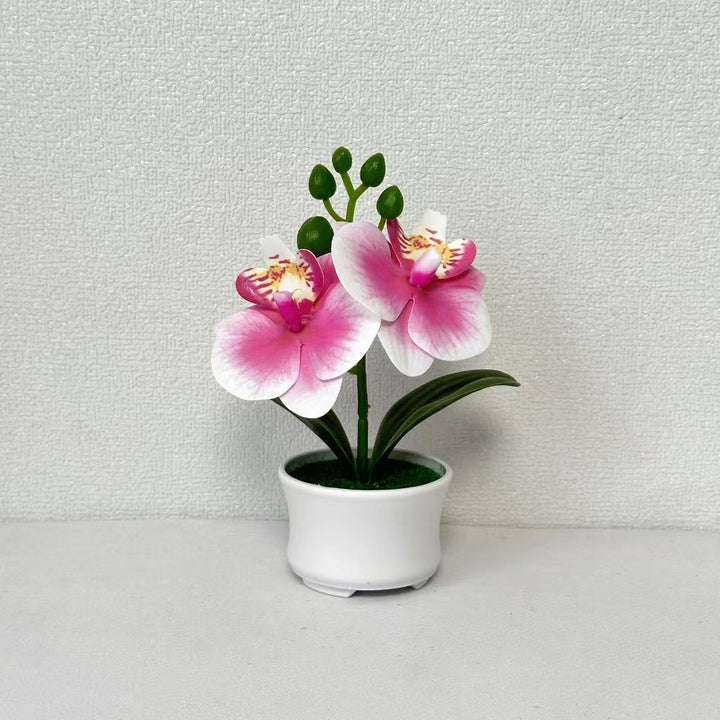 Elegant Artificial Orchid Plant Arrangement for Indoor Decor