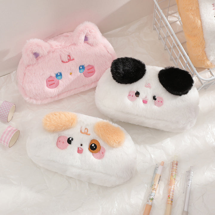 Cute Panda-Themed Plush Pencil Case Kalsten