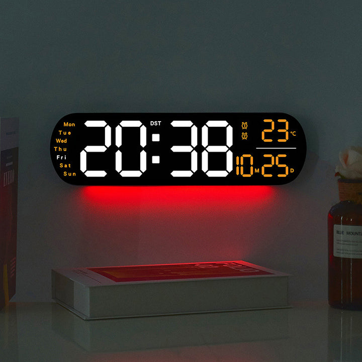 Digital LED alarm clock with large display and temperature display Kalsten