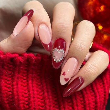 Artistic Heart-Design Press-On Nails Kalsten