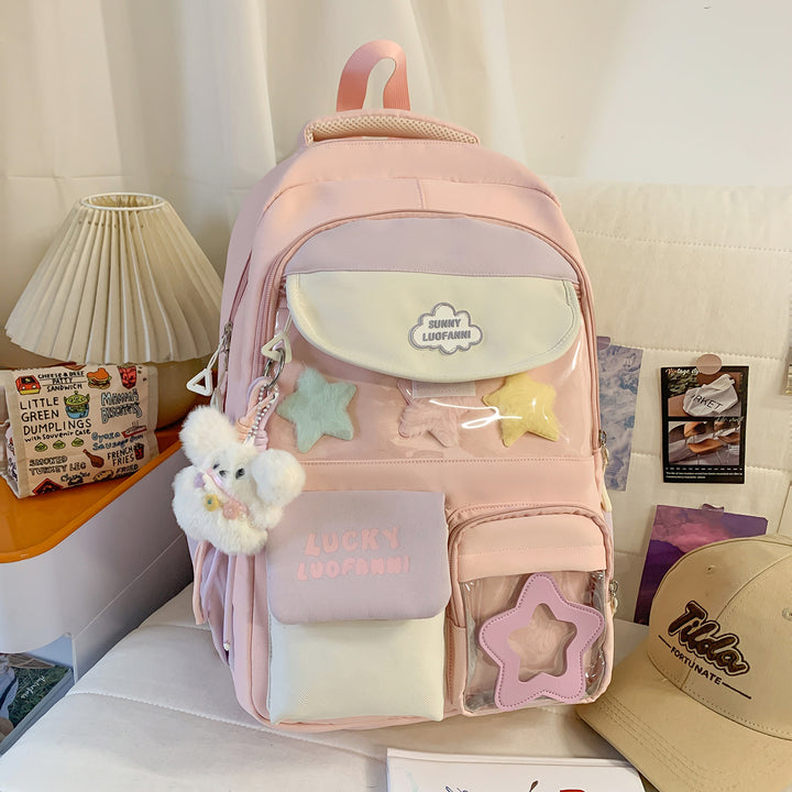 Deluxe Star-Embellished Casual Backpack Kalsten