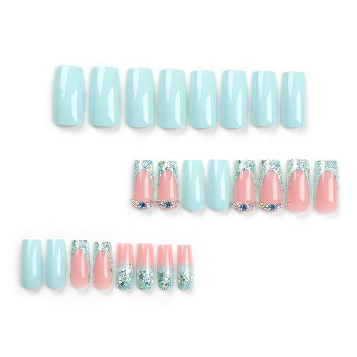 Sparkling nail art with creative rhinestone decorations Kalsten