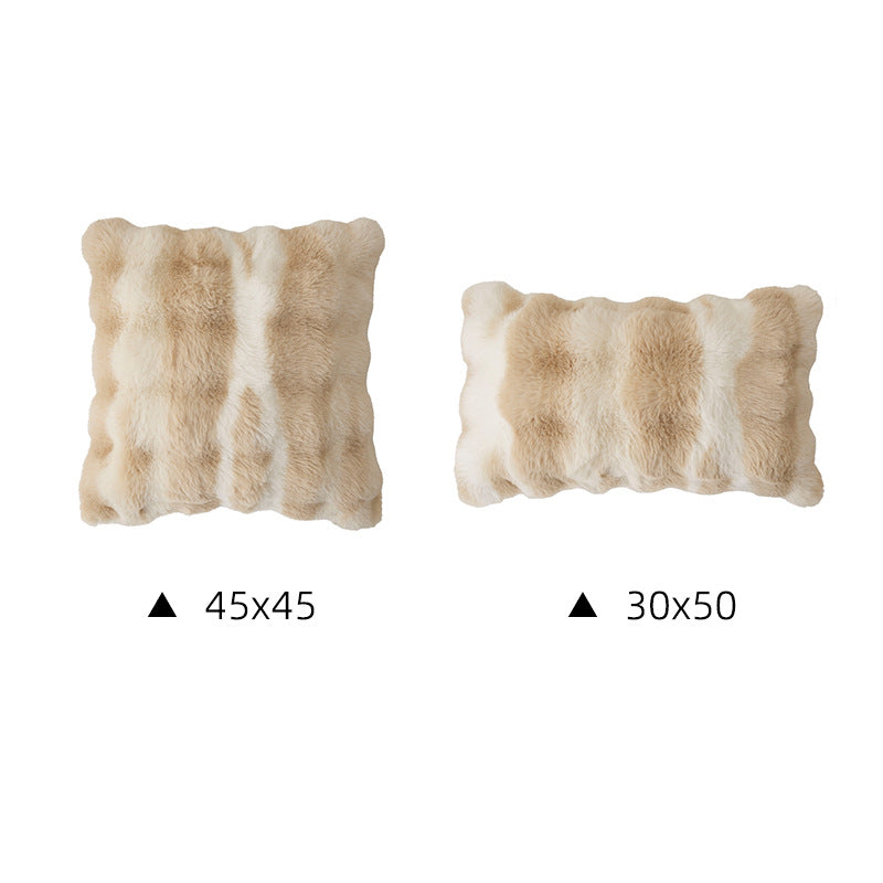 Luxurious faux fur decorative cushion set Kalsten