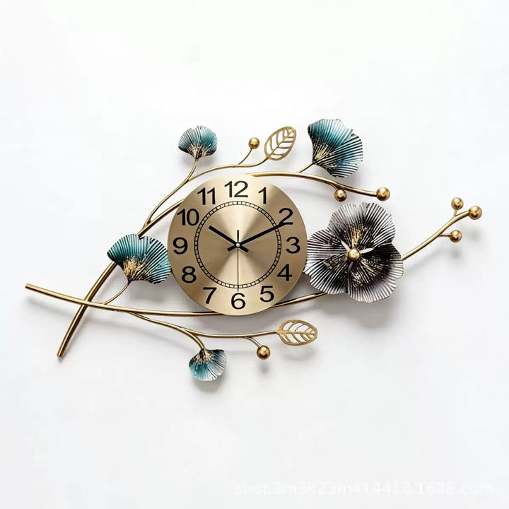Artistic Floral Wall Clock Sculpture Kalsten