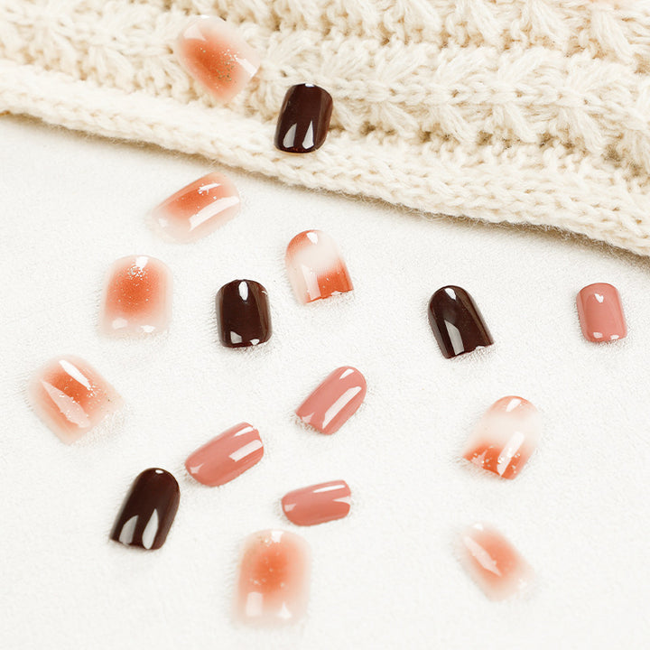 Elegant Nail Art with Glitter and Ombre Effect Kalsten