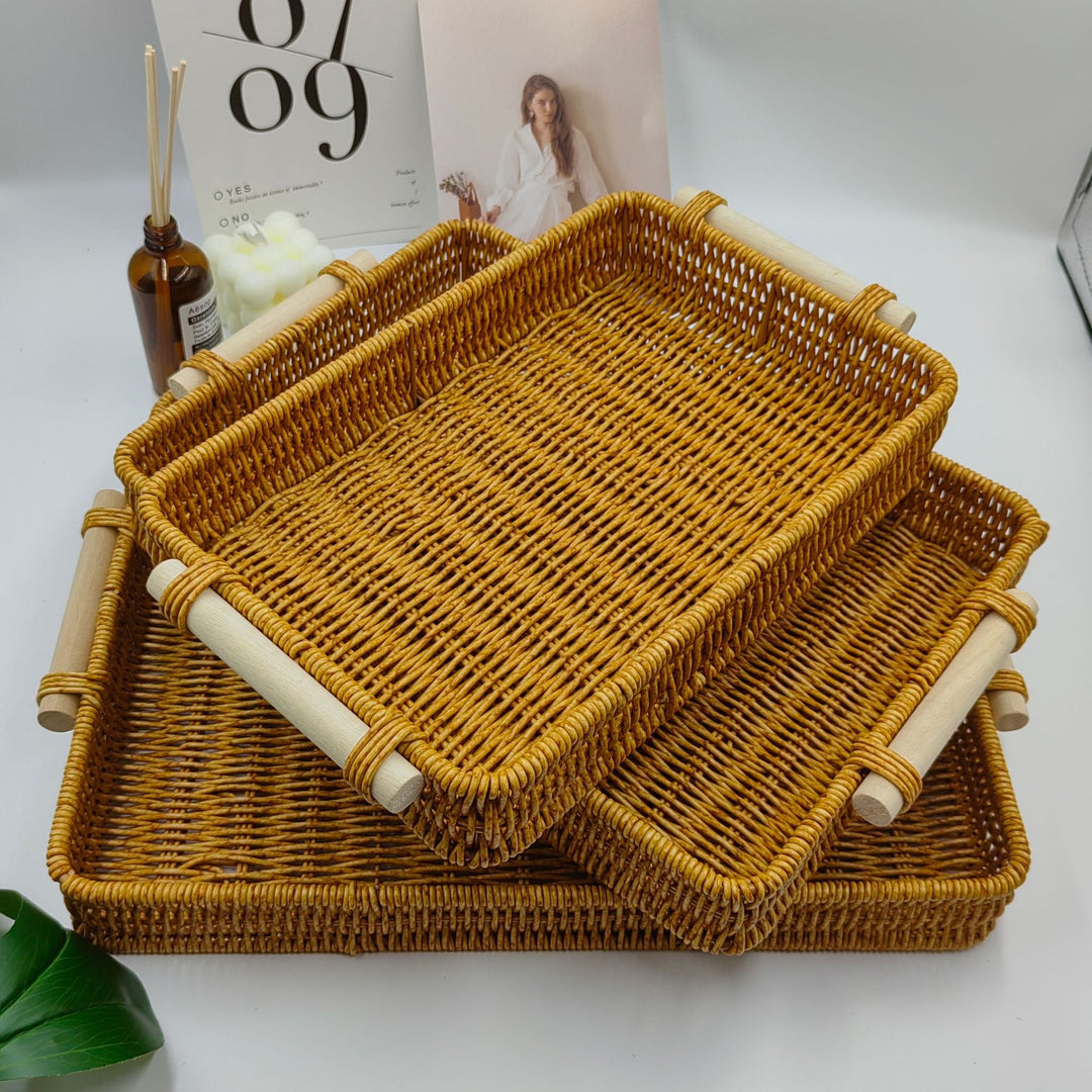 Handwoven Decorative Serving Tray Kalsten