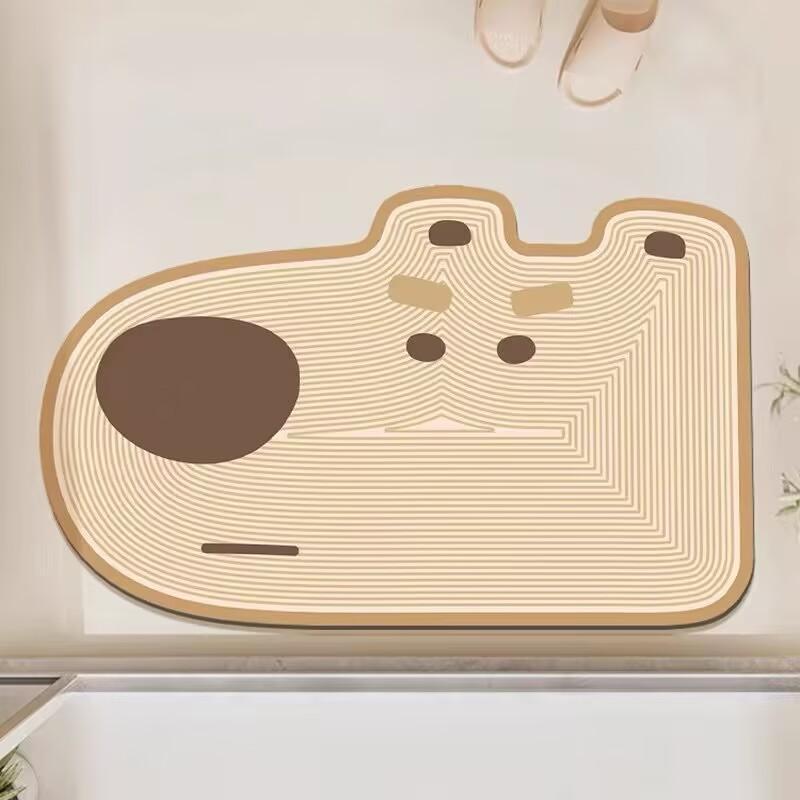 Playful Dog-Shaped Bath Mat