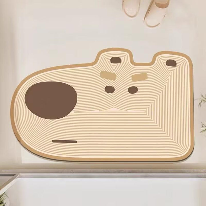 Playful Dog-Shaped Bath Mat
