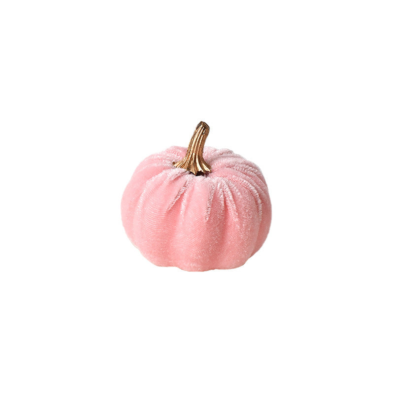 Samth Pumpkin Decoration Figure with Gold-colored Stem
