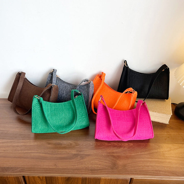 WoCrocodile Textured Mini Shoulder Handbag Kalsten